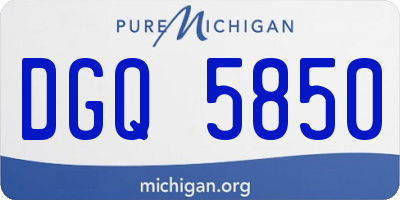 MI license plate DGQ5850