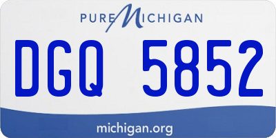 MI license plate DGQ5852
