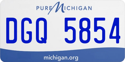 MI license plate DGQ5854