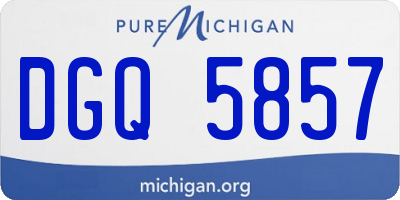 MI license plate DGQ5857