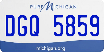 MI license plate DGQ5859
