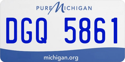 MI license plate DGQ5861