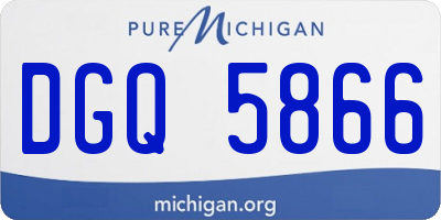 MI license plate DGQ5866