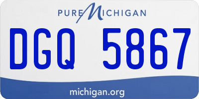 MI license plate DGQ5867