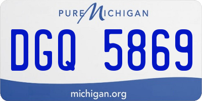 MI license plate DGQ5869
