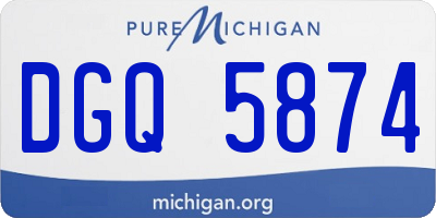 MI license plate DGQ5874