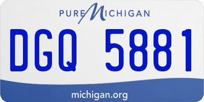 MI license plate DGQ5881