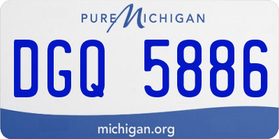 MI license plate DGQ5886