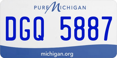 MI license plate DGQ5887