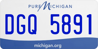 MI license plate DGQ5891