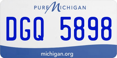 MI license plate DGQ5898
