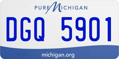 MI license plate DGQ5901