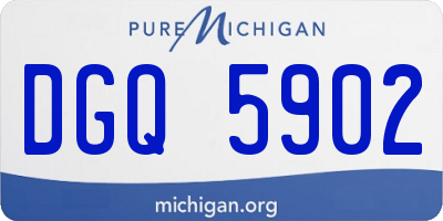 MI license plate DGQ5902