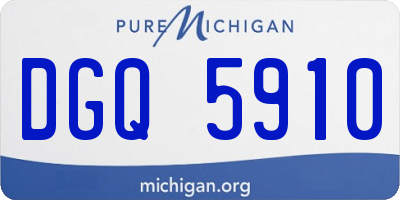 MI license plate DGQ5910