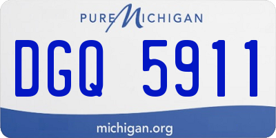 MI license plate DGQ5911
