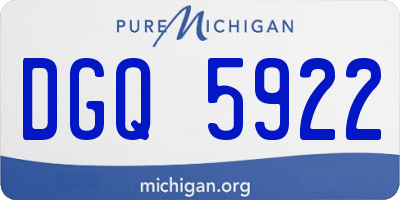 MI license plate DGQ5922