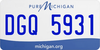 MI license plate DGQ5931