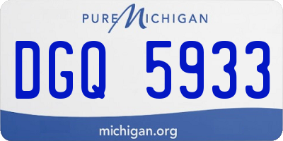 MI license plate DGQ5933