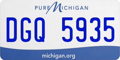 MI license plate DGQ5935