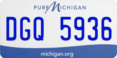 MI license plate DGQ5936