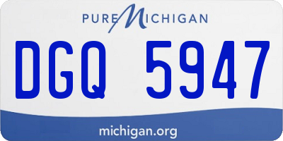 MI license plate DGQ5947