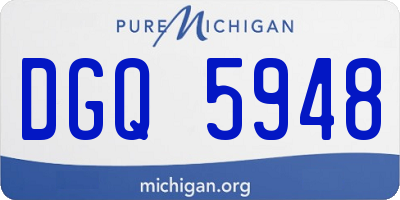 MI license plate DGQ5948