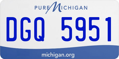 MI license plate DGQ5951