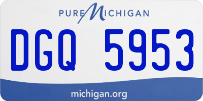 MI license plate DGQ5953