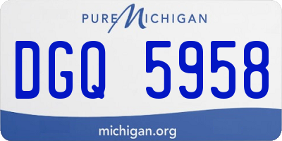 MI license plate DGQ5958
