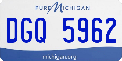 MI license plate DGQ5962