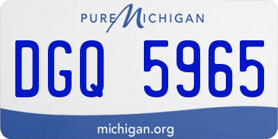 MI license plate DGQ5965