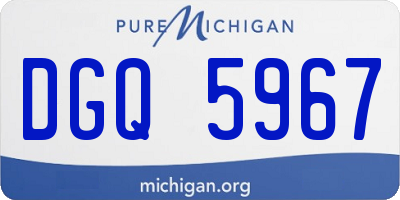 MI license plate DGQ5967