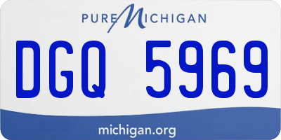 MI license plate DGQ5969