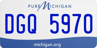 MI license plate DGQ5970