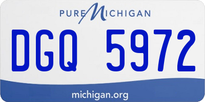 MI license plate DGQ5972