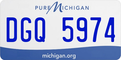 MI license plate DGQ5974
