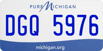 MI license plate DGQ5976