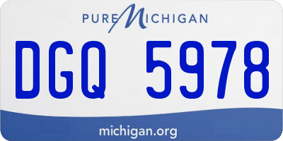MI license plate DGQ5978
