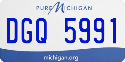 MI license plate DGQ5991