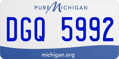 MI license plate DGQ5992