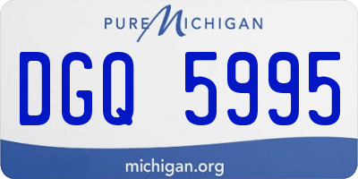 MI license plate DGQ5995