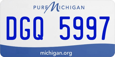 MI license plate DGQ5997