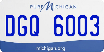MI license plate DGQ6003
