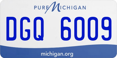 MI license plate DGQ6009