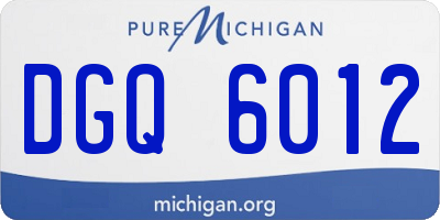 MI license plate DGQ6012