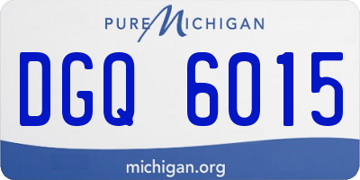 MI license plate DGQ6015