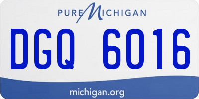MI license plate DGQ6016