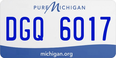 MI license plate DGQ6017