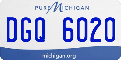MI license plate DGQ6020