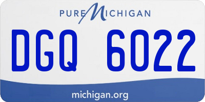 MI license plate DGQ6022